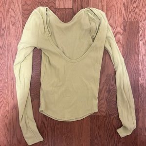Long sleeve low back fp top